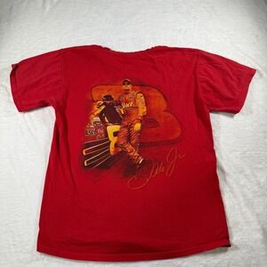 Vintage Dale Earnhardt Jr. Budweiser NASCAR 2007 Red Graphic T-Shirt
